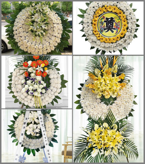 山东莱芜莱城区茶业口镇下龙子村花圈速递