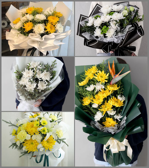 山东莱芜莱城区茶业口镇下龙子村白事花束代送